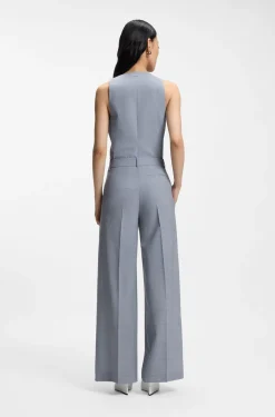 Regular-fit trousers in virgin wool