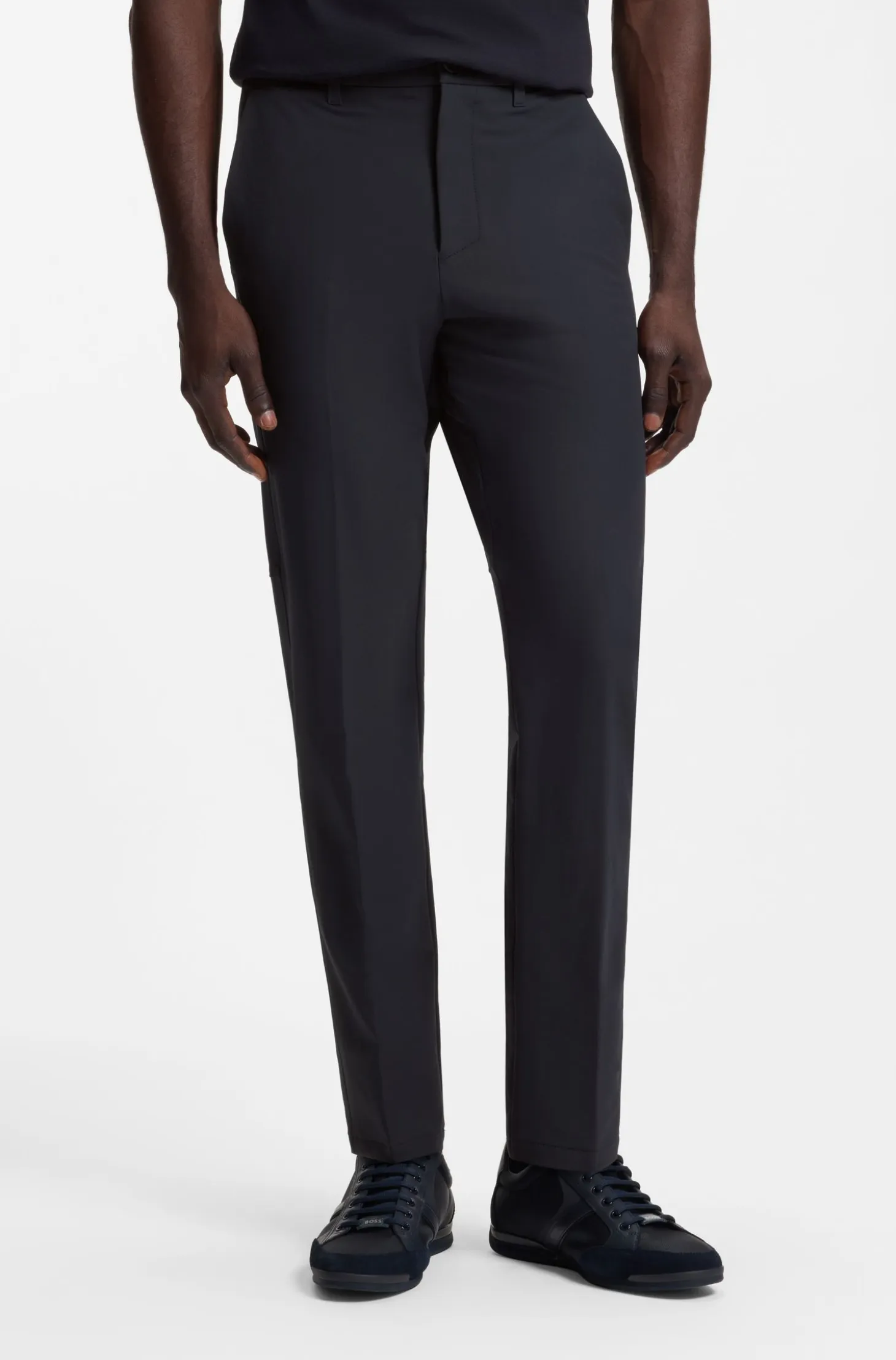 Regular-fit trousers in water-repellent stretch fabric