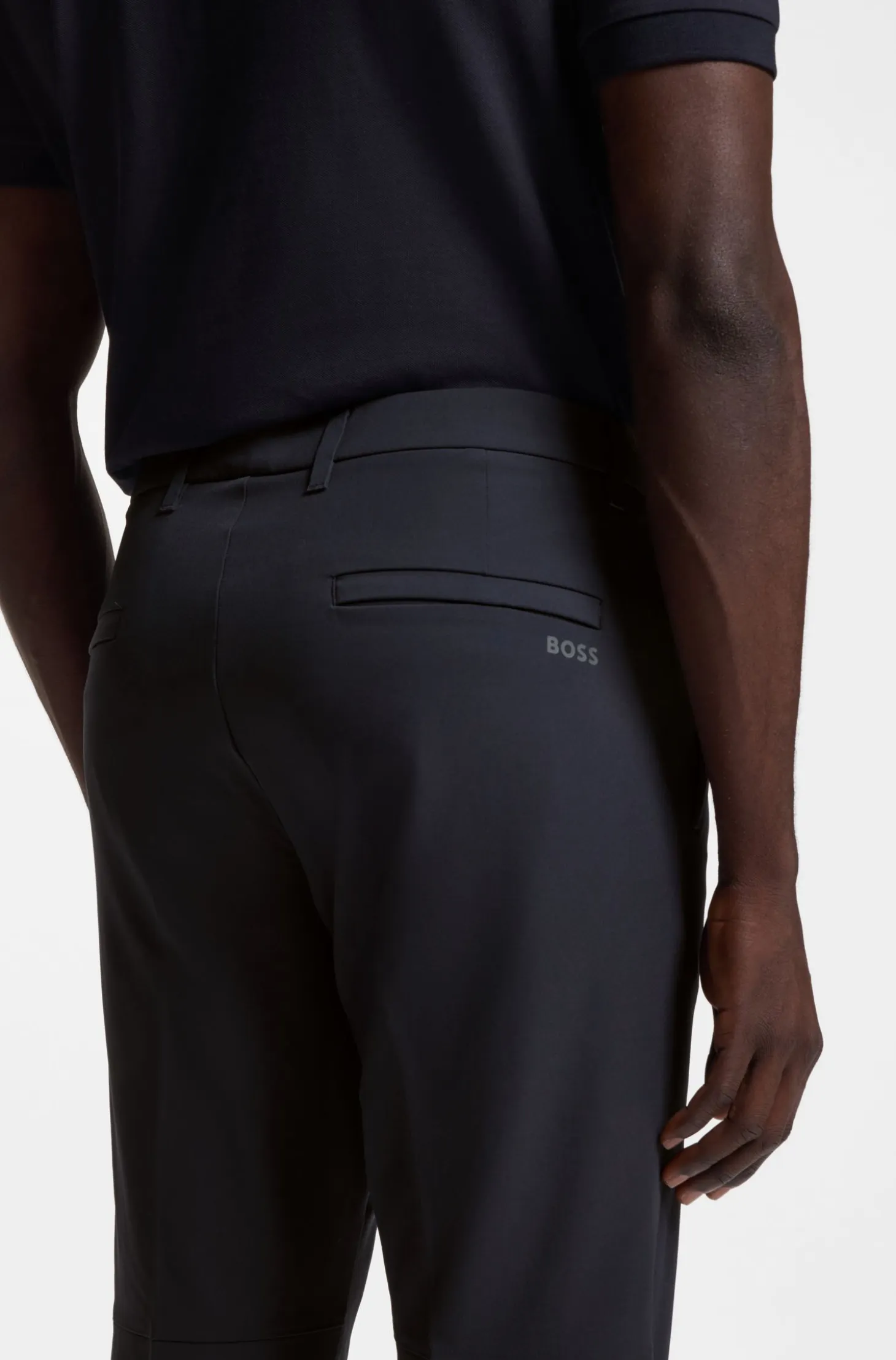 Regular-fit trousers in water-repellent stretch fabric