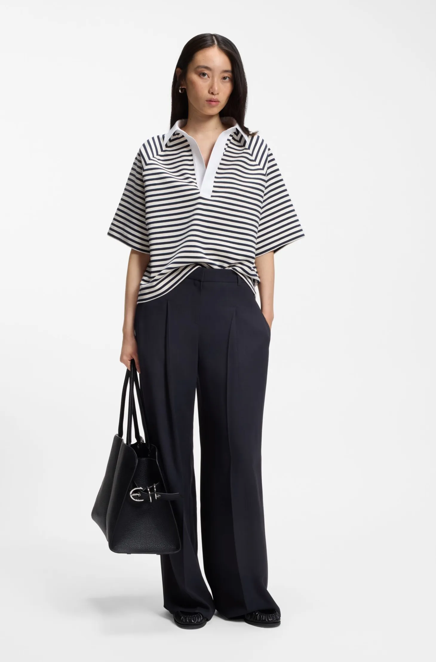 Regular-fit trousers with an extra-long leg