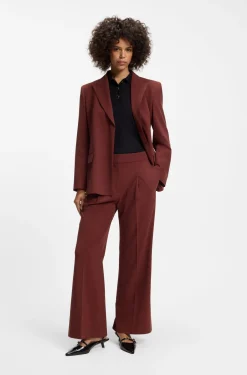 Regular-fit trousers with wide leg