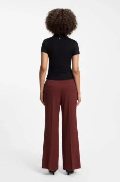 Regular-fit trousers with wide leg