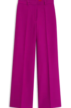 Regular-fit trousers with wide leg