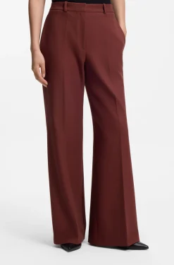 Regular-fit trousers with wide leg