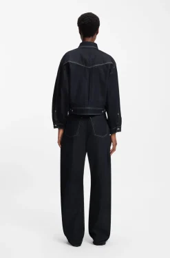 Regular-fit trucker jacket in rinse-washed denim