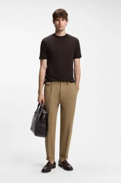 Regular-fit T-shirt in a wool blend