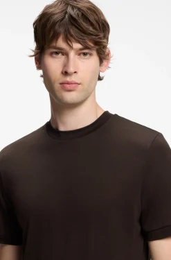 Regular-fit T-shirt in a wool blend