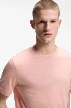Regular-fit T-shirt in a wool blend