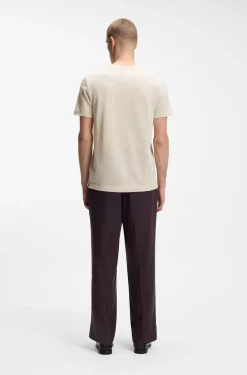Regular-fit T-shirt in cotton and linen