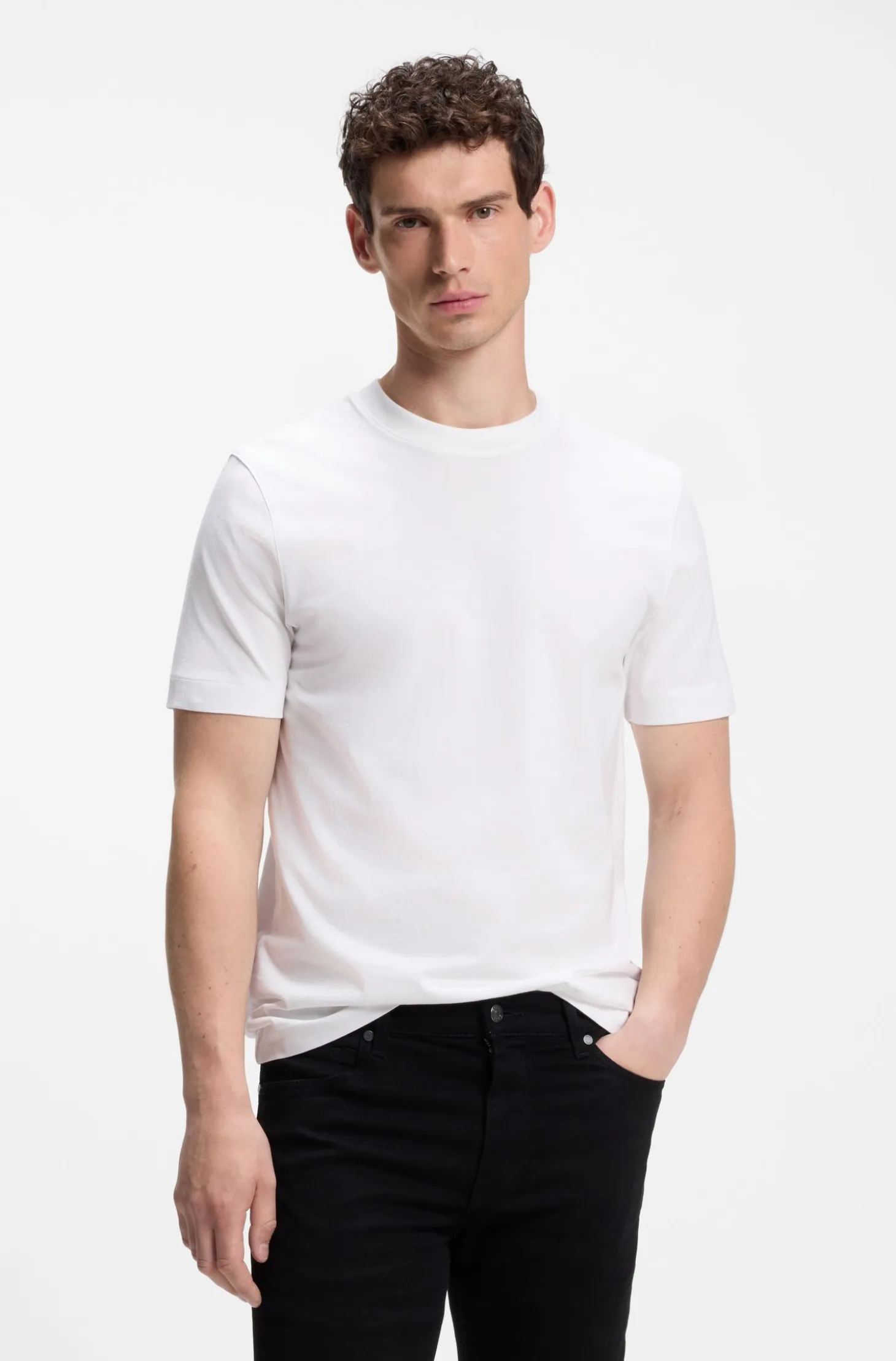 Regular-fit T-shirt in cotton jersey