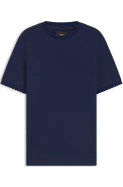 Regular-fit T-shirt in cotton-silk jacquard