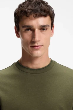 Regular-fit T-shirt in stretch cotton blend