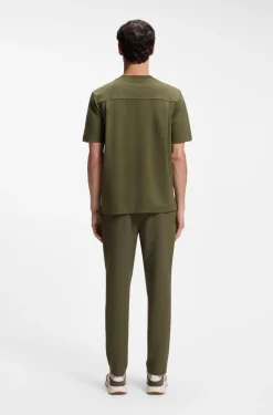 Regular-fit T-shirt in stretch cotton blend