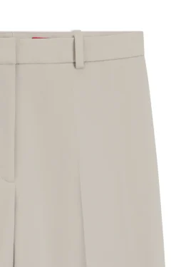Regular-fit wide-leg trousers in stretch fabric