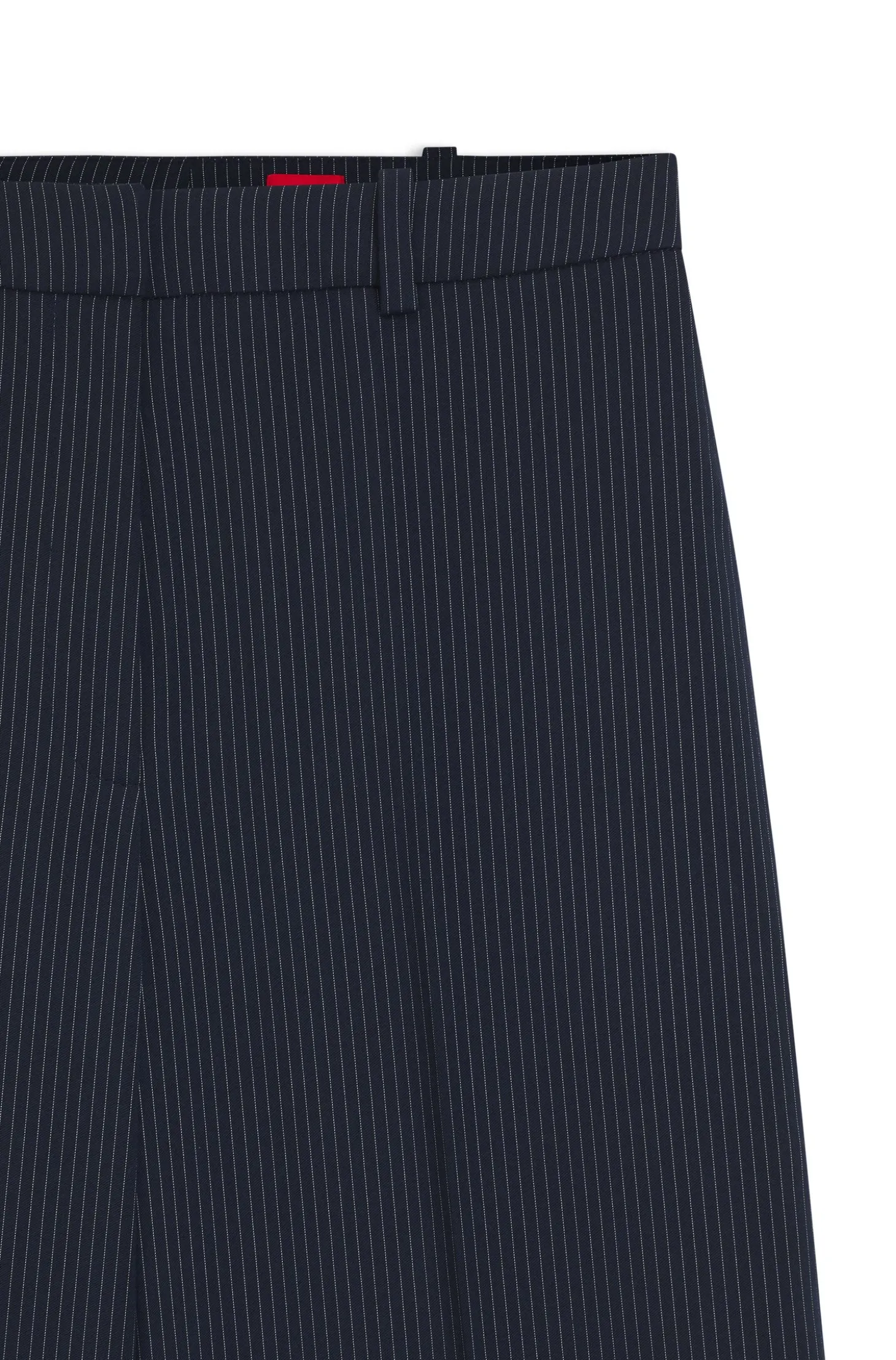 Regular-fit wide-leg trousers in pinstripe stretch fabric