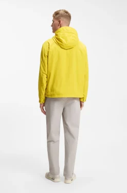 Regular-fit windbreaker in water-repellent soft-touch fabric
