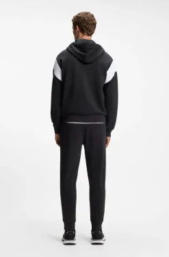 Regular-fit zip-up sweatshirt in spacer piqué