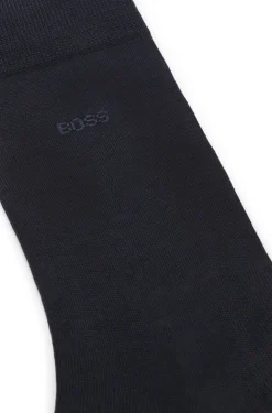 Regular-length logo socks in mercerised Egyptian cotton