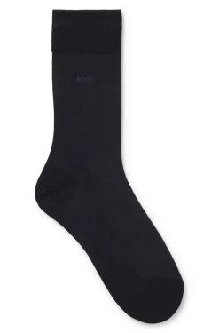 Regular-length logo socks in mercerised Egyptian cotton