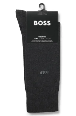 Regular-length logo socks in mercerised Egyptian cotton