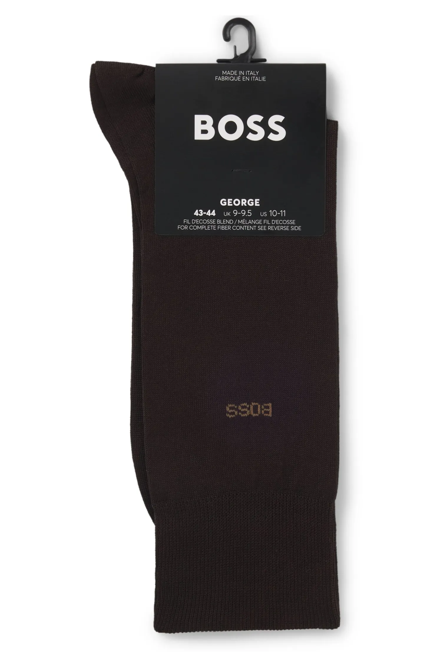 Regular-length logo socks in mercerised Egyptian cotton