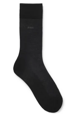 Regular-length logo socks in mercerised Egyptian cotton