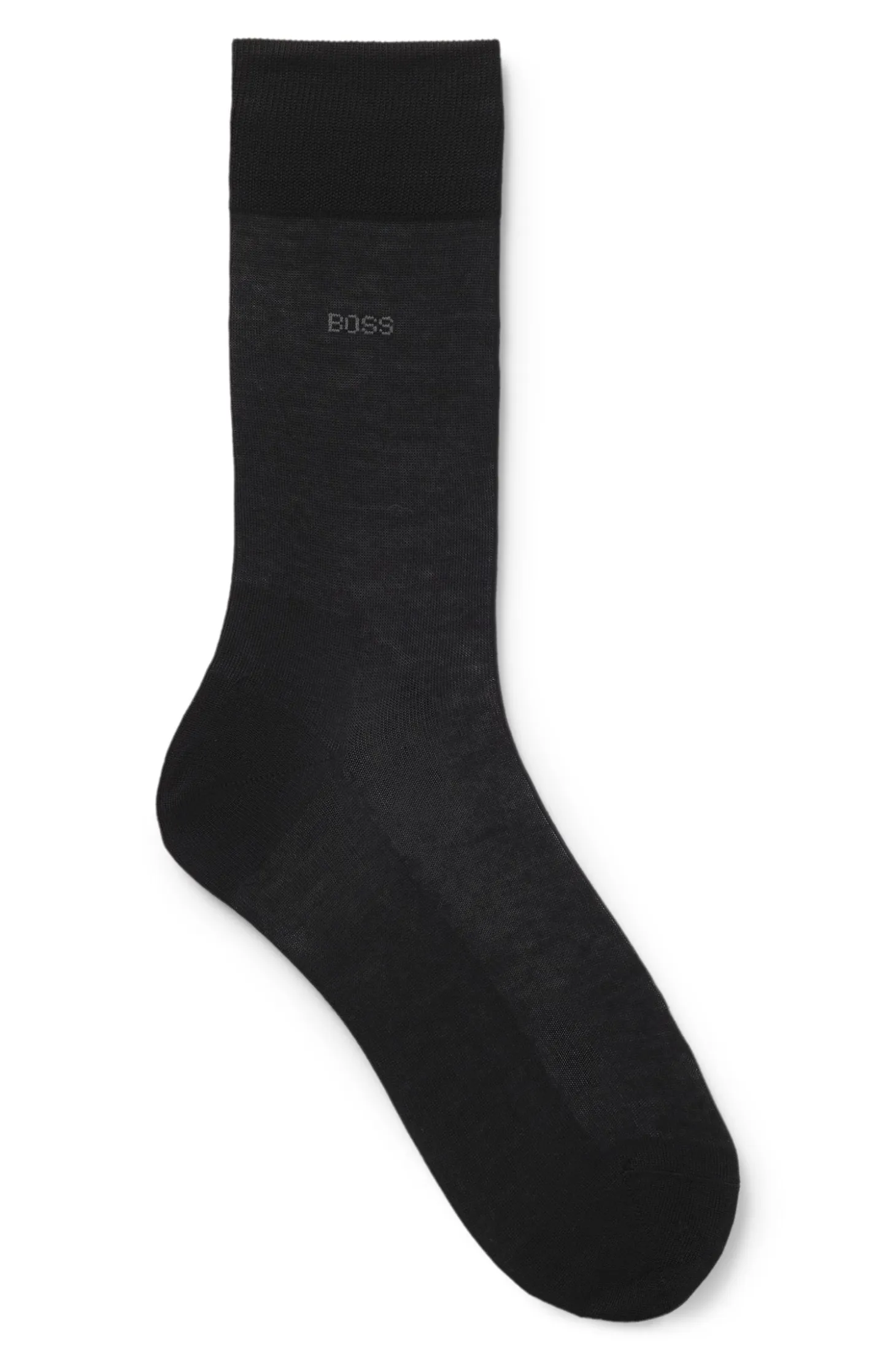 Regular-length logo socks in mercerised Egyptian cotton