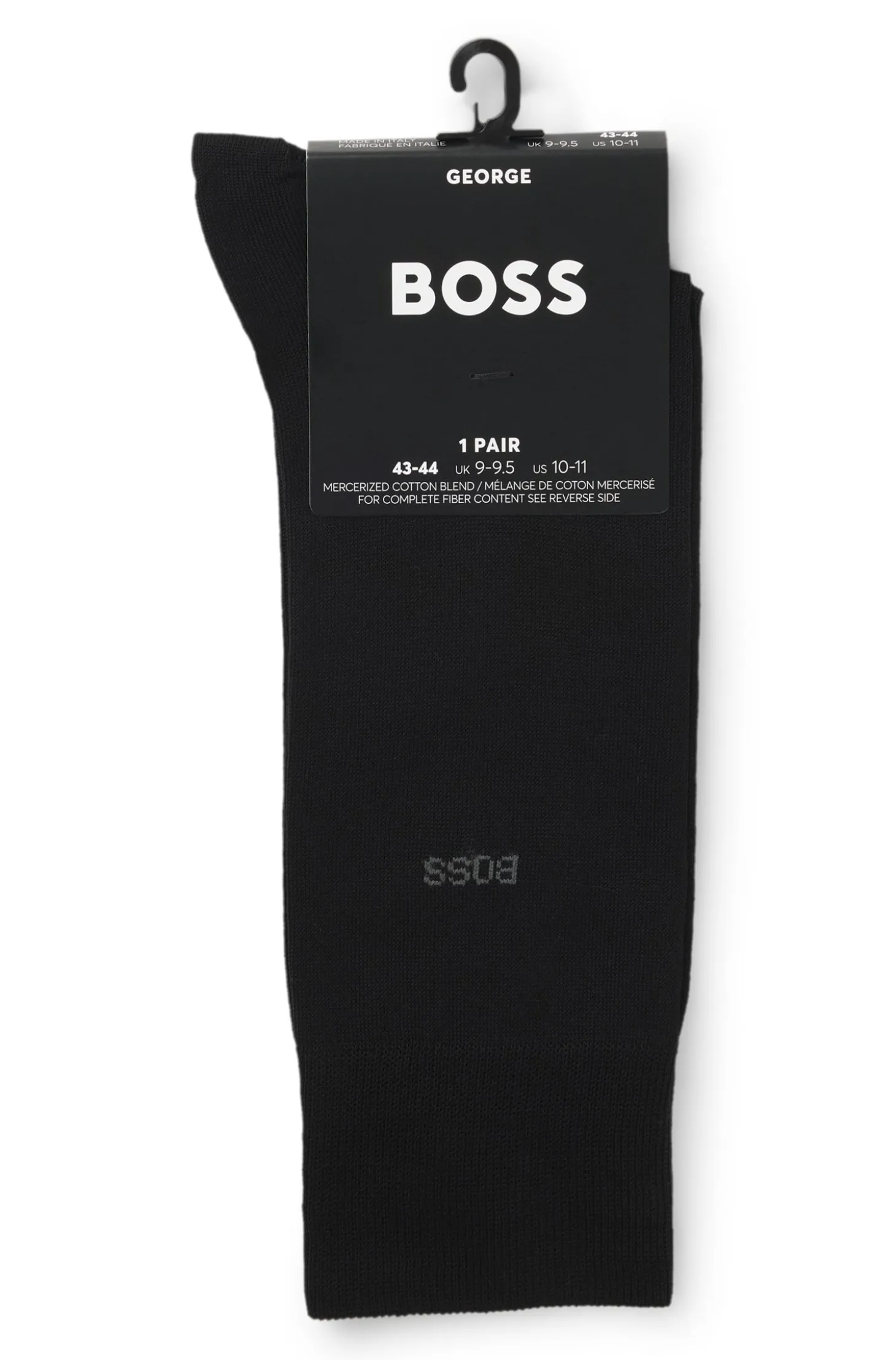 Regular-length logo socks in mercerised Egyptian cotton