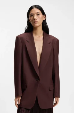 Relaxed-fit blazer in a virgin-wool blend