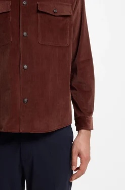 Relaxed-fit blazer in micro-pattern stretch cotton