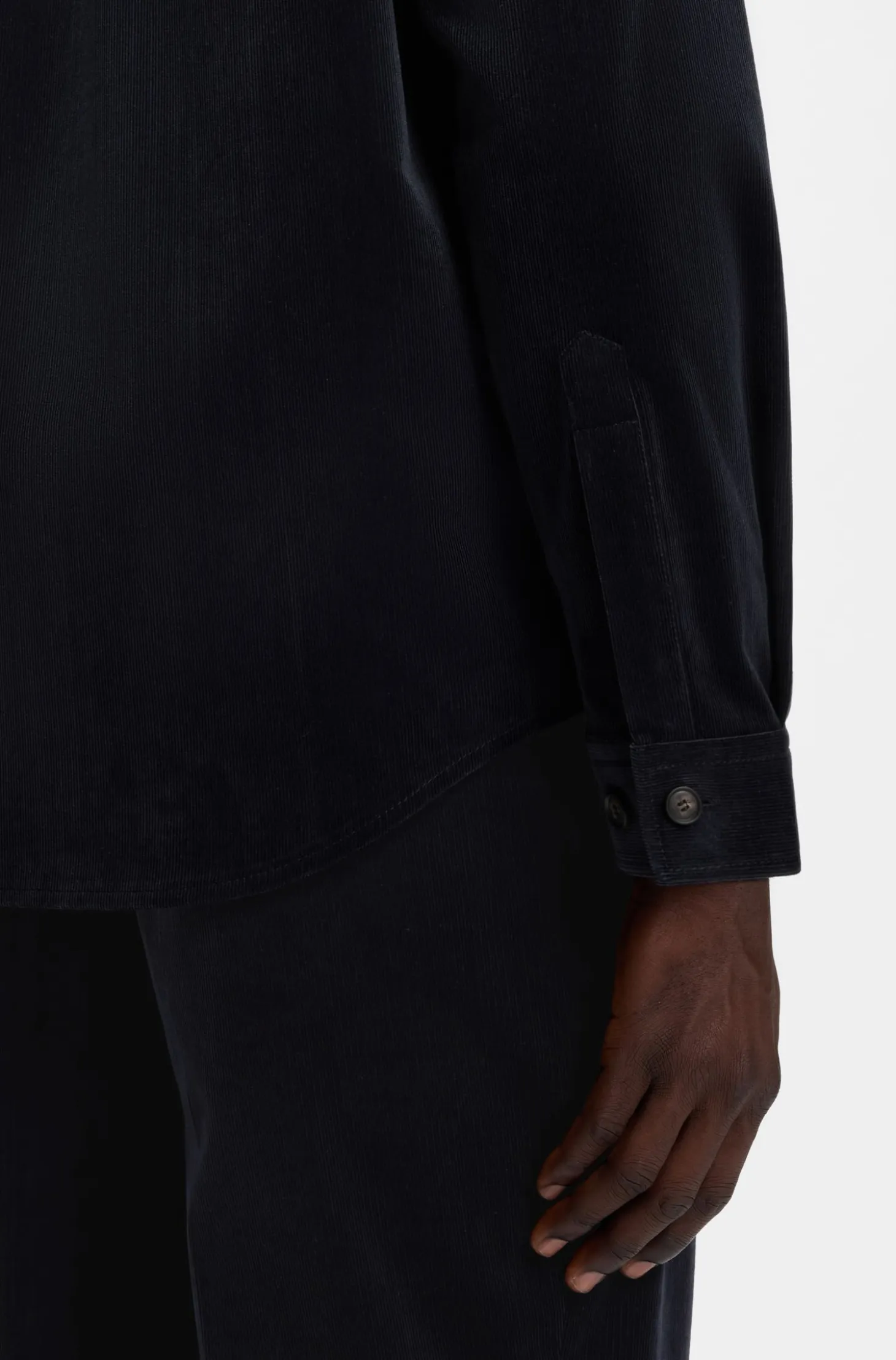 Relaxed-fit blazer in micro-pattern stretch cotton