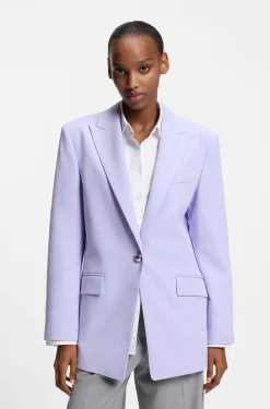 Relaxed-fit blazer in stretch fabric