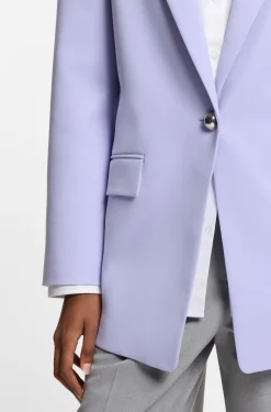 Relaxed-fit blazer in stretch fabric
