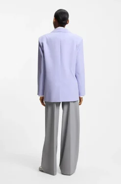 Relaxed-fit blazer in stretch fabric