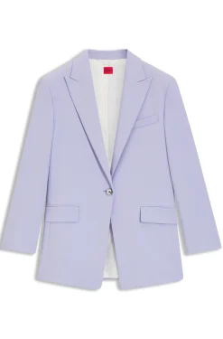 Relaxed-fit blazer in stretch fabric