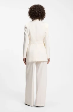 Relaxed-fit blazer with D-ring belt