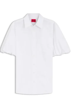 Relaxed-fit blouse in cotton poplin