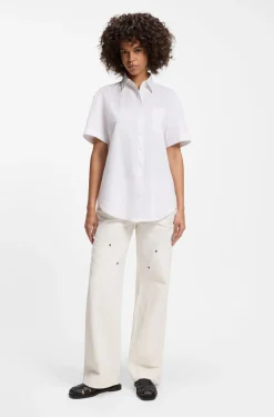 Relaxed-fit blouse in Oxford cotton