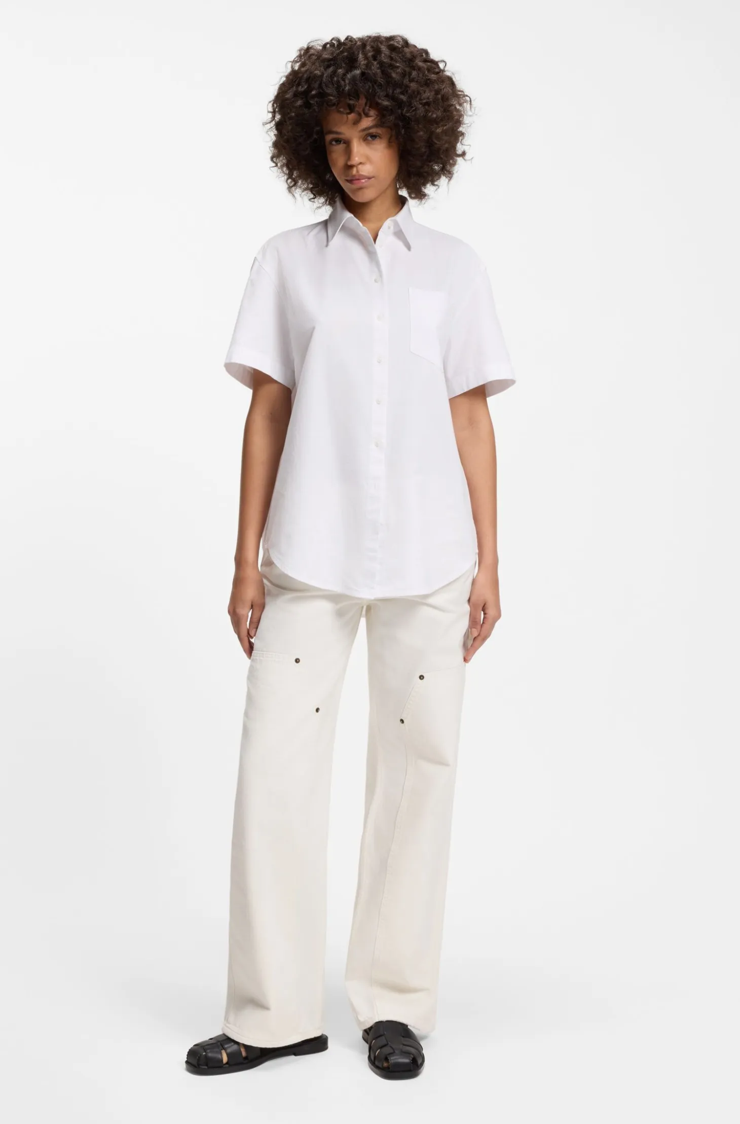 Relaxed-fit blouse in Oxford cotton