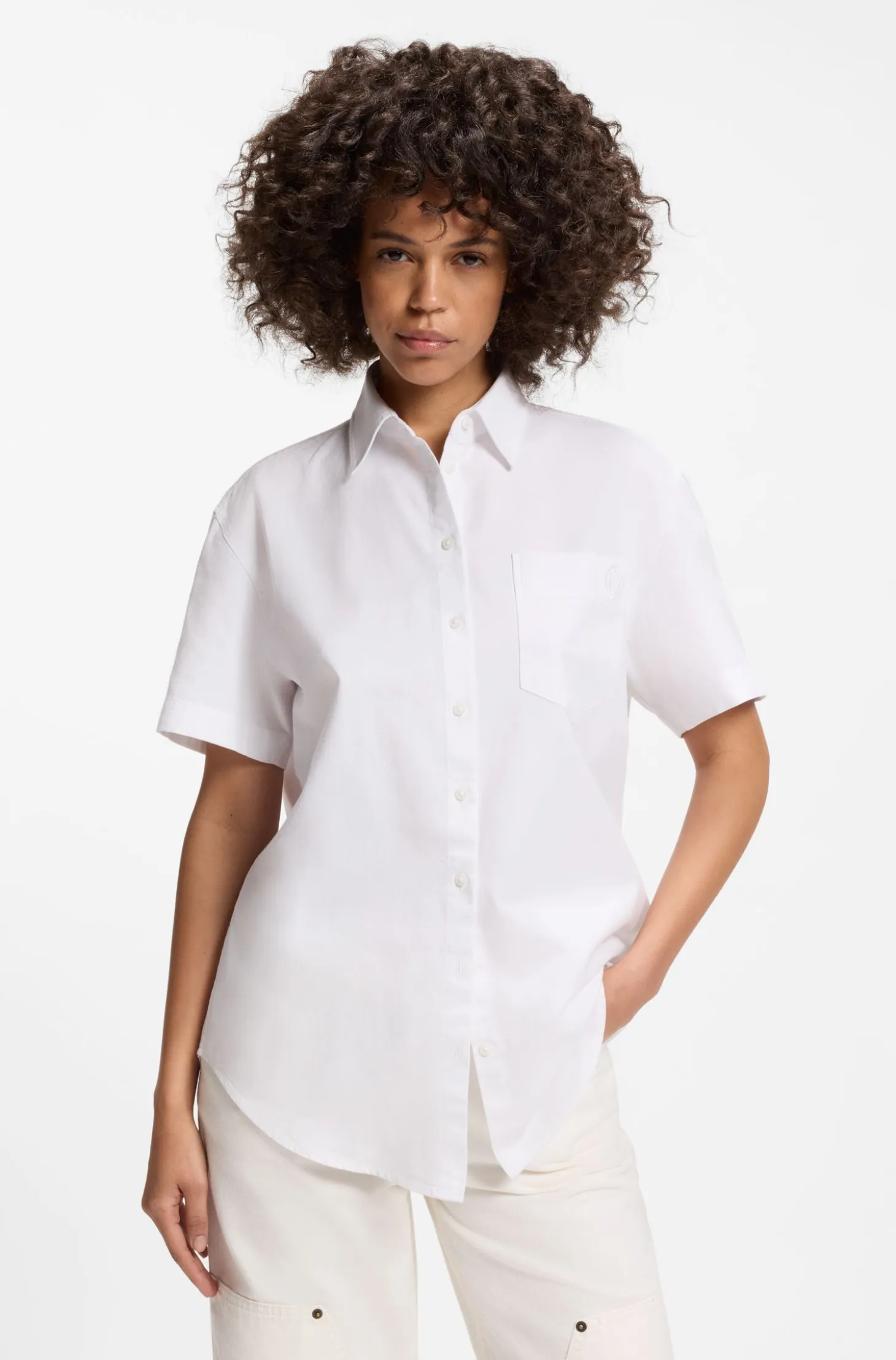 Relaxed-fit blouse in Oxford cotton