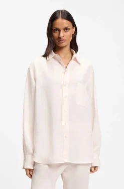 Relaxed-fit blouse with chest pocket