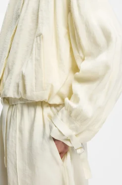 Relaxed-fit bomber jacket with stand collar