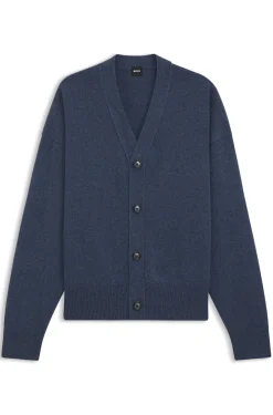 Relaxed-fit cardigan in virgin wool