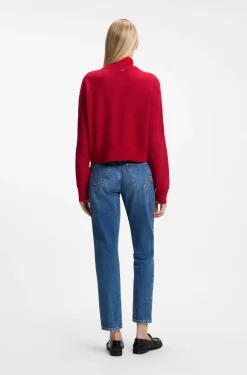 Relaxed-fit cardigan with open-knit details