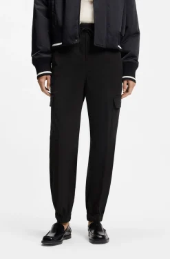 Relaxed-fit cargo trousers in stretch cotton