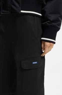 Relaxed-fit cargo trousers in stretch cotton