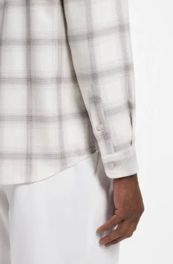 Relaxed-fit check shirt in virgin wool blend