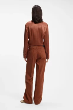 Relaxed-fit coloured jeans in soft cotton blend