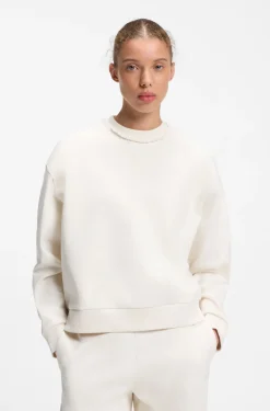 Relaxed-fit cotton sweatshirt with logo embroidery
