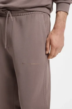Relaxed-fit cotton trousers with streetwear logo